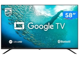 [Com cashback Pelando: R$ 1508] Smart TV 58 4K Philips c/ Wi-Fi e Bluetooth