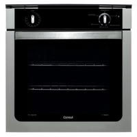 Forno de embutir a gás Consul 78 litros Prata com grill e timer sonoro - 220VCOA84BR - R$835