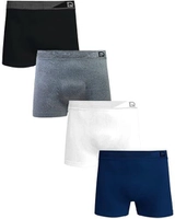 Kit 4 Cuecas Boxer Sem Costura Sortidas 