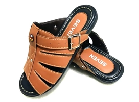 Sandália Franciscana Masculina EC Couro Anti-stresc