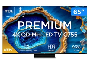 [Magalu] Smart TV 65" 4K UHD QLED Mini LED TCL 65C755 120Hz Wi-Fi Bluetooth 4 HDMI 2 USB