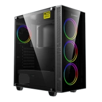Gabinete Gamer Gamemax Draco XD, Mid Tower, Vidro Temperado, RGB, Black, ATX, Sem Fonte, Com 3 Fans, 3603
