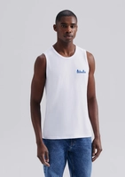 regata básica masculina regular com estampa - branco Tamanho P e XG