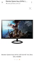 Monitor gamer asus 24 pol. 1ms VX248H | R$720