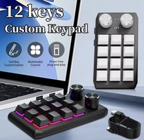 (moedas R$81,81 - imposto incluso) teclado macro 12 teclas e 2 botões Bluetooth e cabo