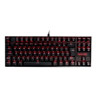 Teclado Mecânico Gamer Redragon Kumara, Single Color, Switch Azul, LED Vermelho, K552 | PRETO - 582308