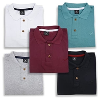 Kit 5 Camisas Polo Masculinas Piquet Básicas G