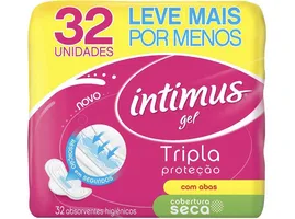 [Cliente Ouro + App] Leve 2 Pague 1 Absorvente Intimus Tripla Ação com Abas R$10