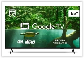 Smart TV LED 65&quot; Philips 65PUG7408/78 4K | UHD com Wi-Fi, 3 HDMI, 2 USB, 60Hz, Preto