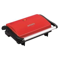 Grill Arno Compact Uno com Antiaderente - Vermelho | R$112