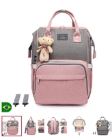 Mochila Bolsa Maternidade Impermeável Resistente Reforçada Ursinho