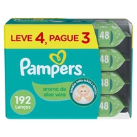[Rec] Lenços Umedecidos Pampers Aloe Vera 192 Unidades