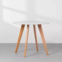 Mesa Square Redonda Branco 88cm