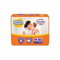[REC] Fralda Pom Pom Protek M com 86 Unidades