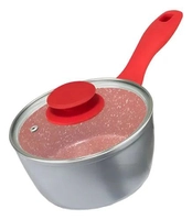 Panela Philco Pph160apr Redstone Com Tampa De Vidro 1,4l Cor Cinza/Vermelho