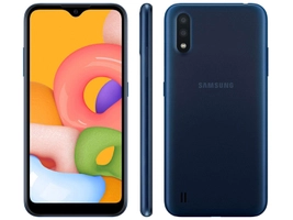 Smartphone Samsung Galaxy A01 Azul - R$539