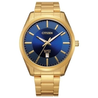 Relógio Masculino Citizen Dourado Quartzo Aço