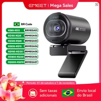 [DoBrasil] Webcam EMEET S600 4K com Autofoco e 60FPS para Streaming Profissional