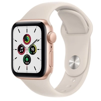 Apple Watch SE GPS, 40mm Caixa dourada de alumínio Pulseira esportiva Estelar