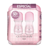 Kit Desodorantes Antiperspirante Roll On Classic Giovanna Baby 2 Unidades 50ml