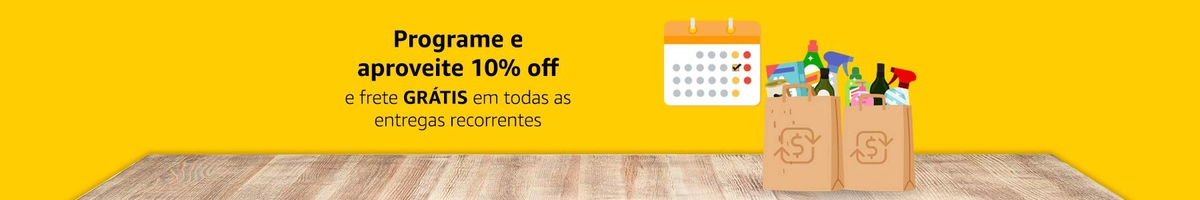 Programe e Poupe 10% desconto em compras recorrentes