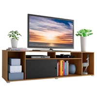 Rack para TV até 65 Polegadas Madesa Cancun - Rustic/Preto - Marrom