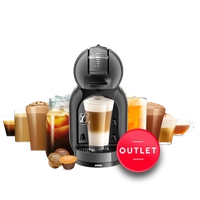 Mini Me Automática Máquina de Café Preta (Outlet) + 3O Cápsulas 