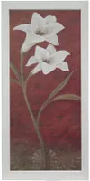 [PRIME Quadro com Vidro Floral Kapos Branco 17X32X2cm R$ 10