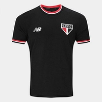 Camisa Retrô Masculina São Paulo - Preta