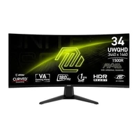 [APP/Com cashback R$ 1619] Monitor Gamer Curvo MSI 34", QHD, UltraWide, 180Hz, 1ms, VA, Preto - MAG346CQ