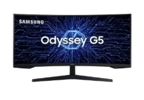 Monitor Gamer Curvo Samsung Odyssey G5 34" WQHD, Ultrawide, 165Hz, 1ms, HDMI e DP, Freesync Premium, Preto - LC34G55TWWLMZD