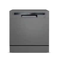 Lava-louças midea 8 serviços 127v prata / lava louças DWA08S1