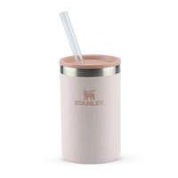 Copo Térmico 296ml com Tampa e Canudo Rose Quartz