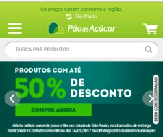 50% de DESCONTO NO PÃO DE AÇÚCAR (SÓ HOJE)
