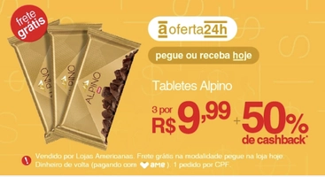 [AME 50%] 3 Alpino 90G | R$ 10