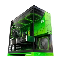Gabinete Gamer Model 5 Preto/Verde c/ 5 Fans