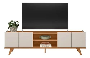 Rack para TV até 75 Off White/Freijó