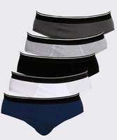 Kit 5 Cuecas Slip Masculinas Marisa