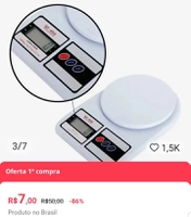 Balança Digital de Cozinha Alta Precisão Confeitaria Dieta Nutrição até 10kg