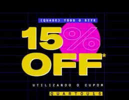 15% OFF em quase todo site da Riachuelo!