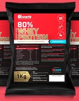 WHEY PROTEIN CONCENTRADO (1KG) - GROWTH SUPPLEMENTS - R$85