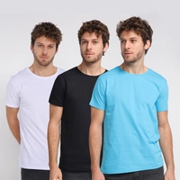 Kit Camiseta Burn Básica C/ 3 Peças Masculina (Tam.P)