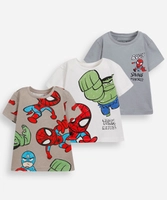 Kit 3 Camisetas Infantis Marvel Algodão