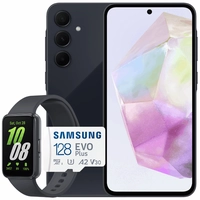 Smartphone Samsung Galaxy A35 5G 128GB Tela 6.6 + Relógio Fit3 + Cartão de Memória EVO 128GB