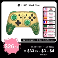 Controle Gamer IINE dourado/verde Zelda Golden - sem fio com NFC