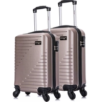 Conjunto Mala de Viagem PP e P Chicago Swiss Move Champagne