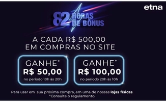 82 horas de Bônus ETNA