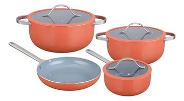 Jogo de Panelas Indução 4 Peças Berlin Laranja