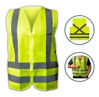 Colete Segurança Refletivo Tipo Blusão Sinalização Com Ziper