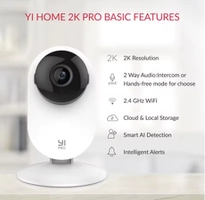 [R$54 "MOEDAS"/TAXA INCLUSA] Smart Câmera Wifi Monitor de Bebê Xiaomi Yi Pro 2K, Wi-Fi, Compatível com ALEXA #Aliexpress🇨🇳